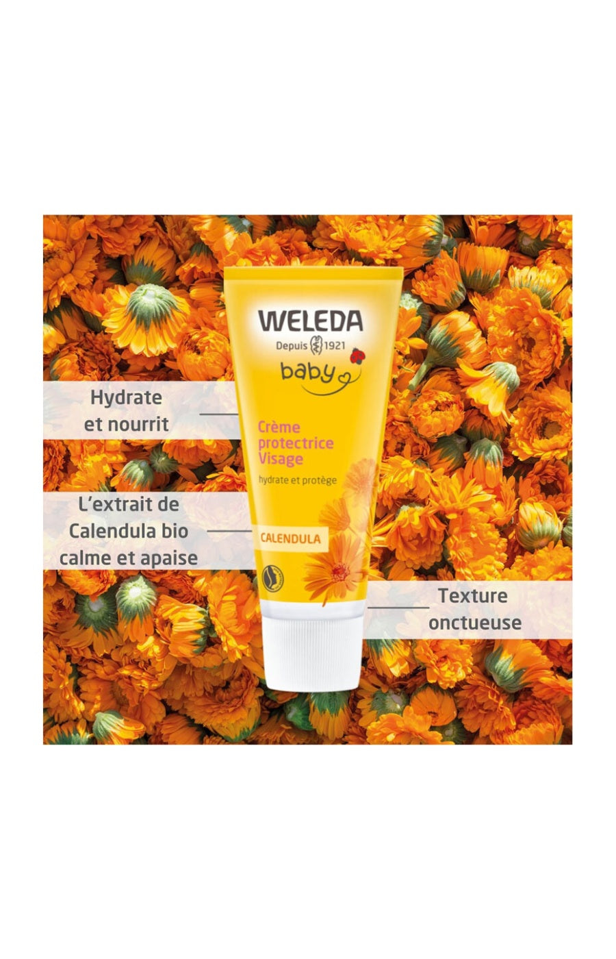 Crème protectrice - Calendula - Visage - Bébé - 75 ml
