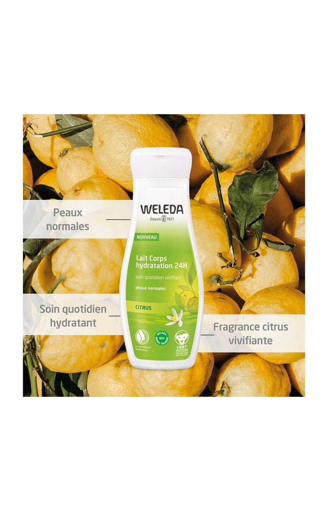 Lait hydratation 24h bio - Citrus - Peaux normales - 200 ml