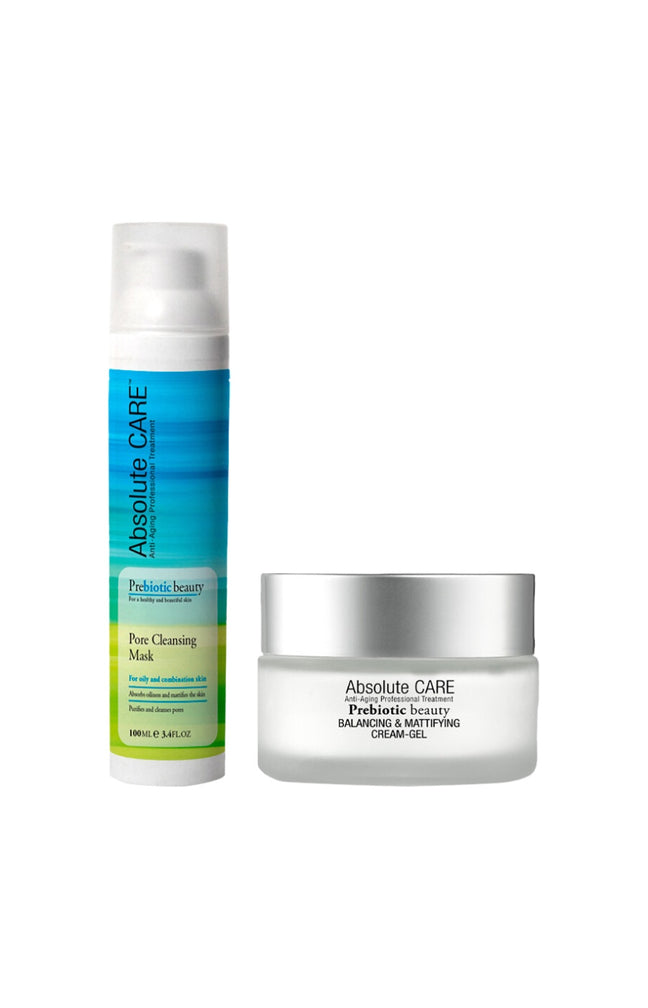 Masque désincrustant & gel-crème équilibrant - Prébiotiques - Visage