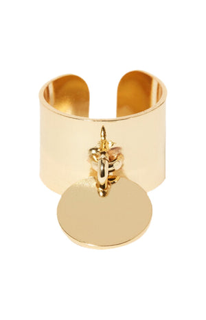 Bague ajustable Belep - Laiton doré