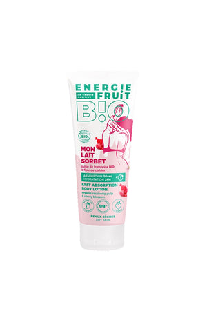 Lait sorbet hydratant bio - Framboise & fleur de cerisier - Peaux sèches - 200 ml