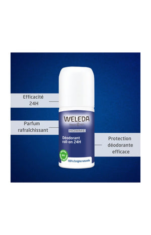 Déodorants roll-on 24h - Homme - 2 x 50 ml