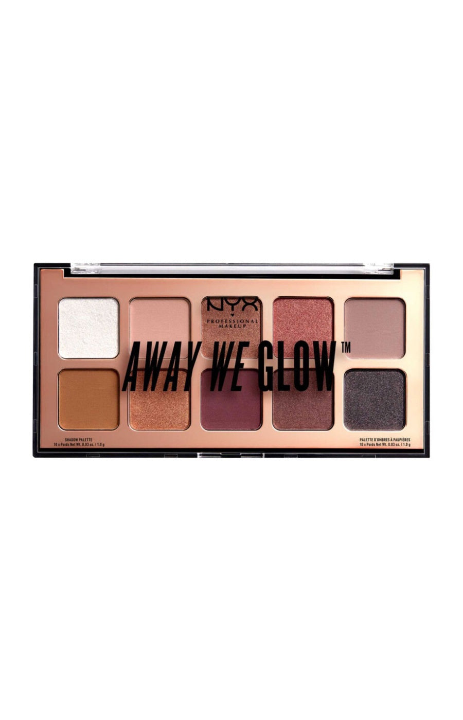 Palette de 10 ombres à paupières - Away We Glow - Lovebeam