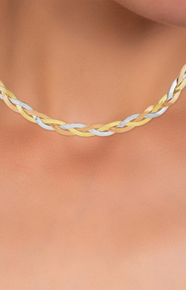 Collier - Acier inoxydable - Doré
