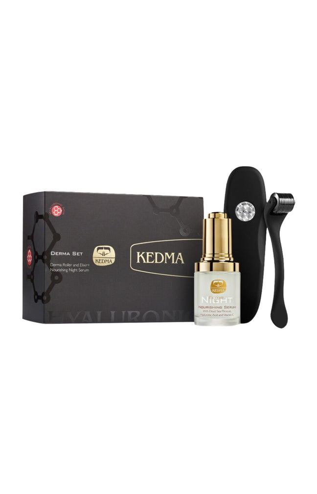 Coffret hydratant - Derma-roller & sérum - Visage - Nuit - 30 ml