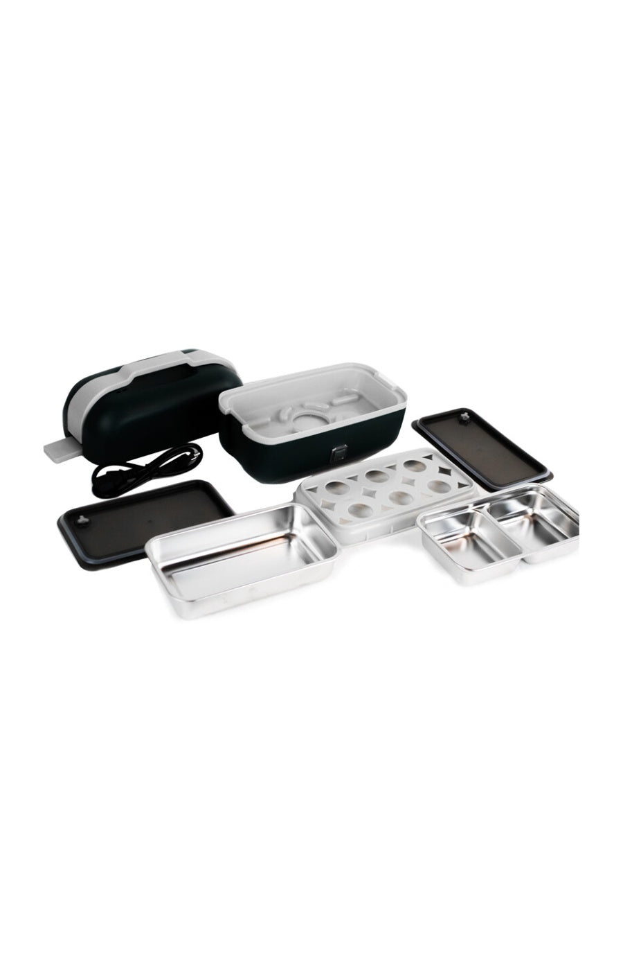 Lunch box chauffante & cuiseur - Noir - 1 L