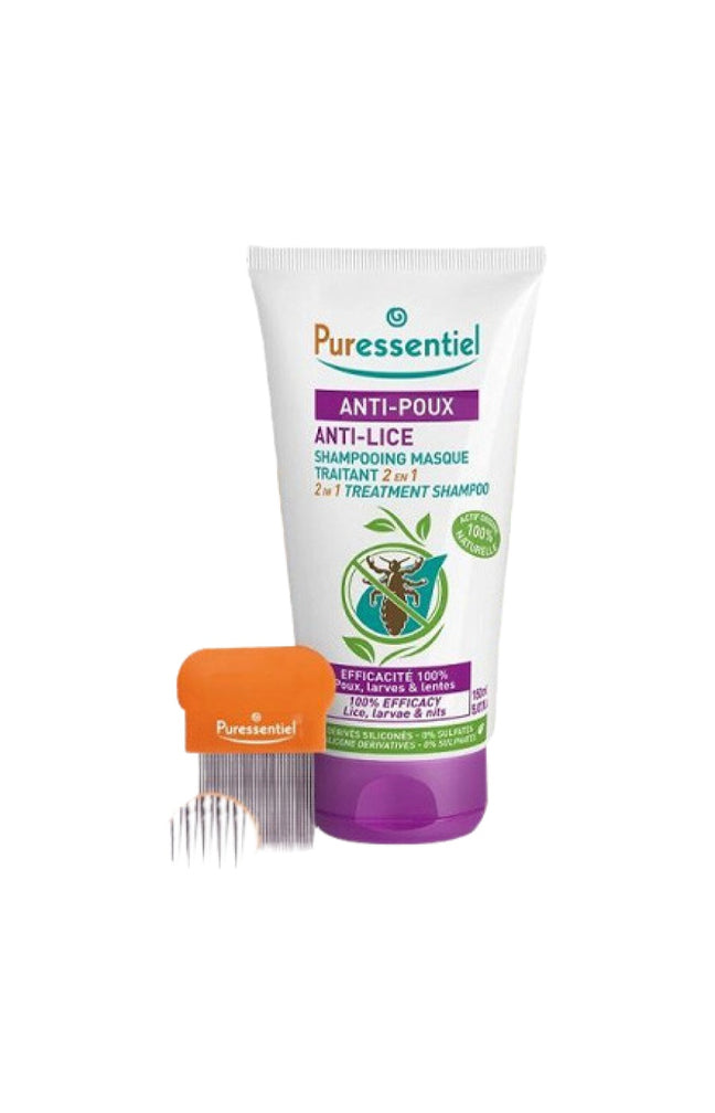 Shampoing masque traitant 2-en-1 anti-poux & peigne - 150 ml