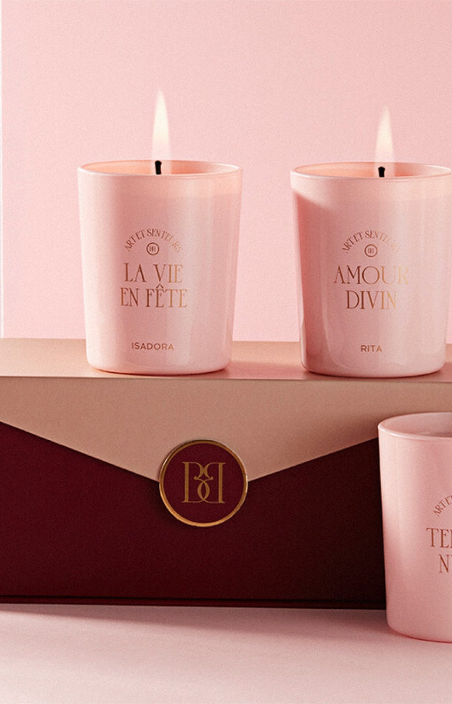 Coffret bougies parfumées - 3 x 90 g