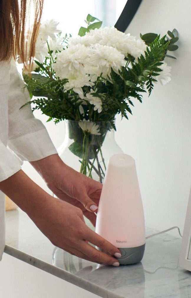 Diffuseur d'huiles essentielles & humidificateur - Blanc