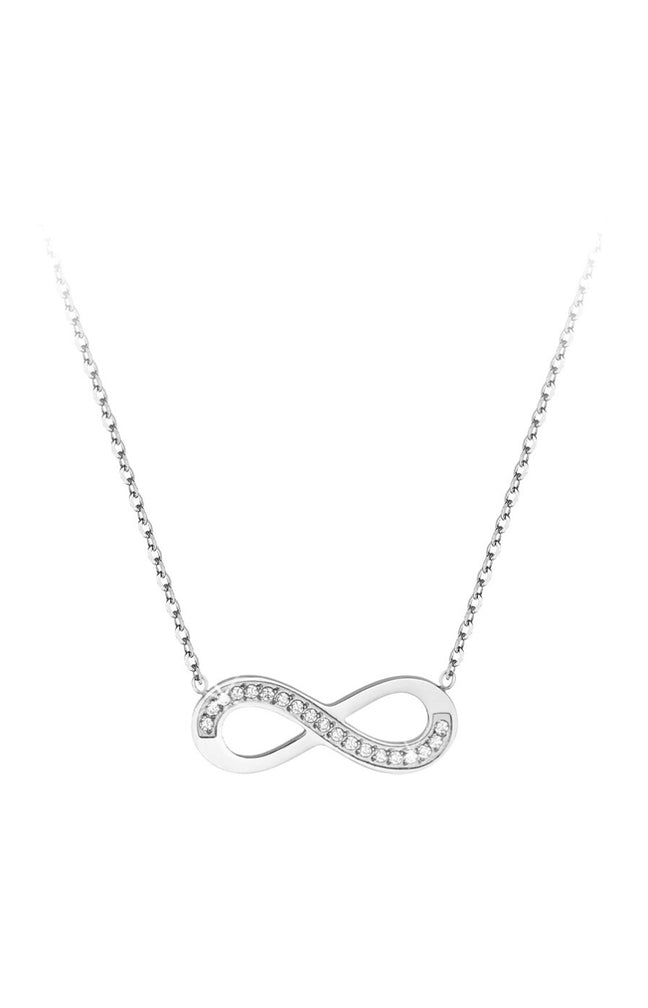 Collier infini - Acier inoxydable & cristaux - Doré