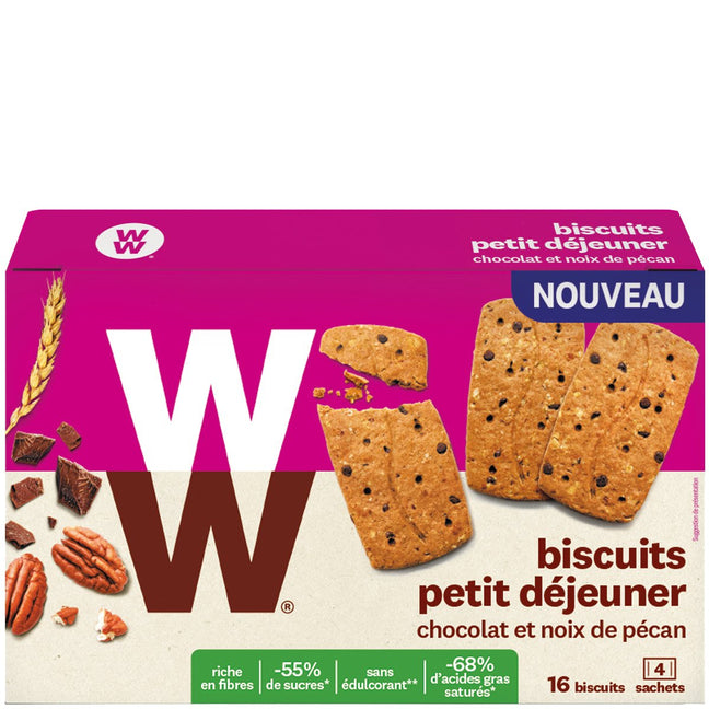 Biscuits petit déjeuner - Chocolat & noix de pécan - 16 unités