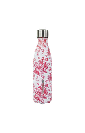 Bouteille isotherme - Toile de Jouy - Rouge - 500 ml