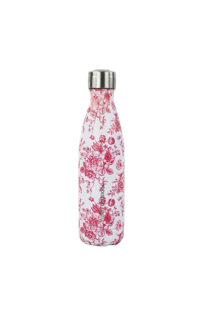 Bouteille isotherme - Toile de Jouy - Rouge - 500 ml