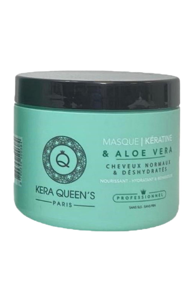 Masque nourrissant & réparateur - Kératine & aloe vera - Cheveux normaux & déshydratés - 500 ml