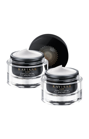 Coffret anti-âge - Caviar & acide hyaluronique - Jour & nuit - 2 x 50 ml