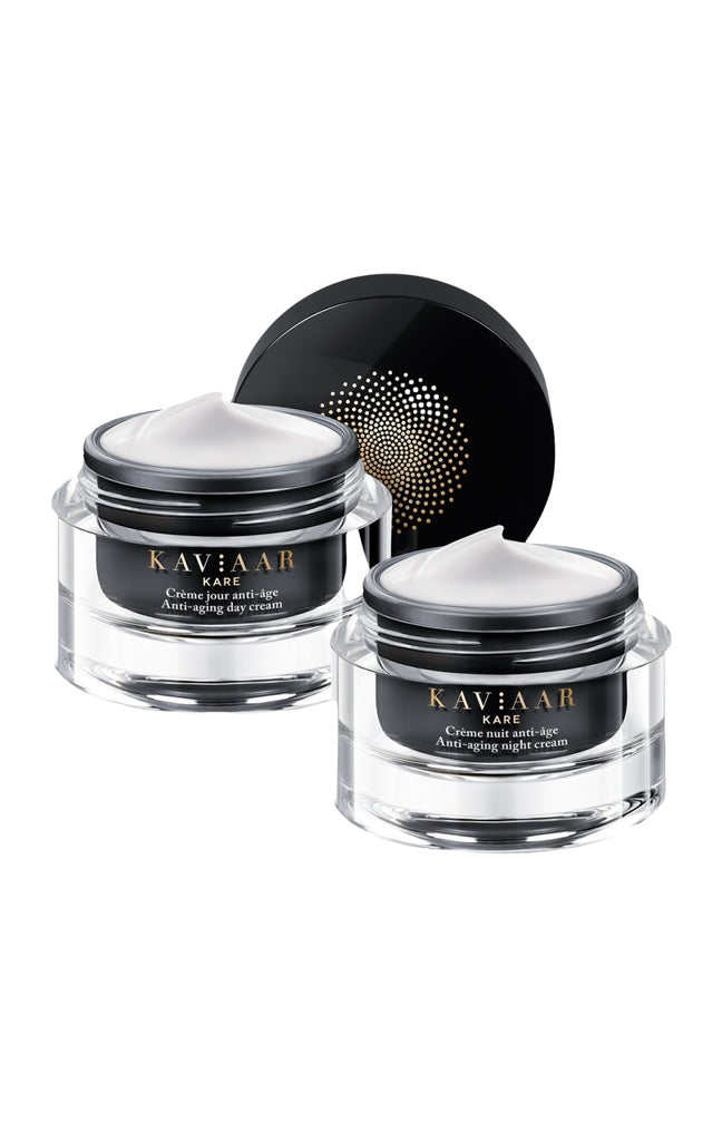 Coffret anti-âge - Caviar & acide hyaluronique - Jour & nuit - 2 x 50 ml