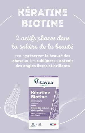 Cure beauté des cheveux & ongles - Kératine & biotine - 1 mois