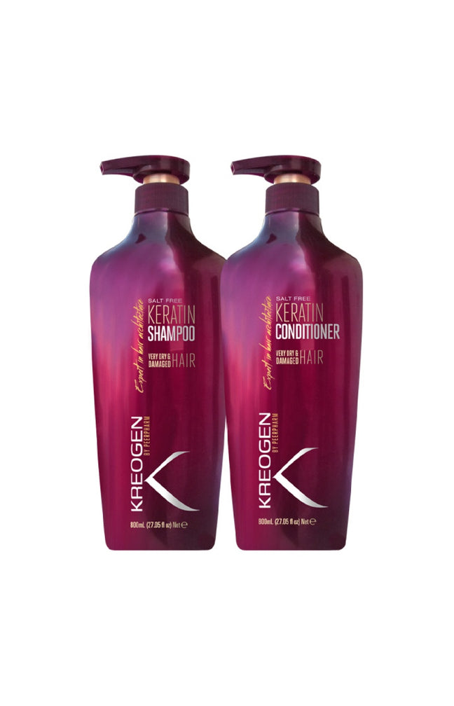 Shampoing & après-shampoing nourrissants - Kératine - Cheveux secs et abîmés
