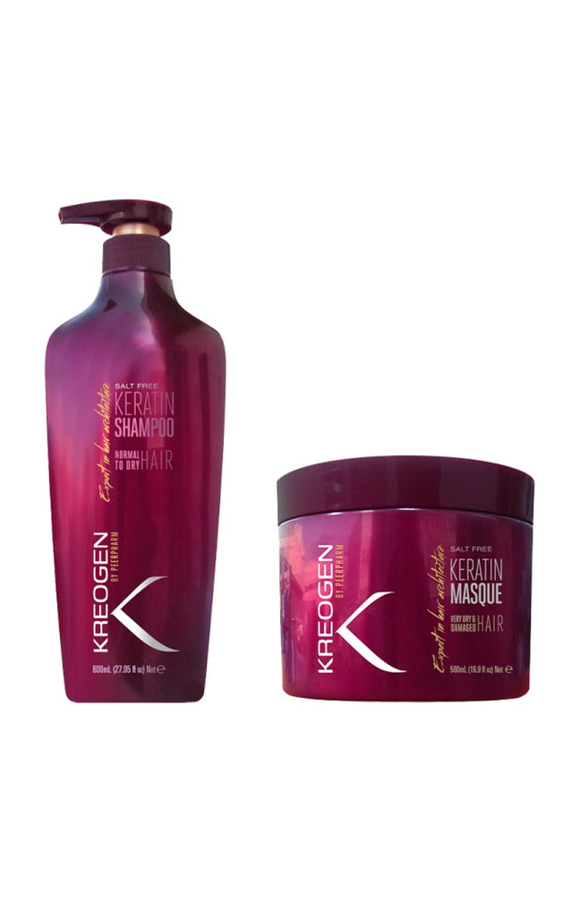 Shampoing & masque nourrissants - Kératine - Cheveux secs & abîmés