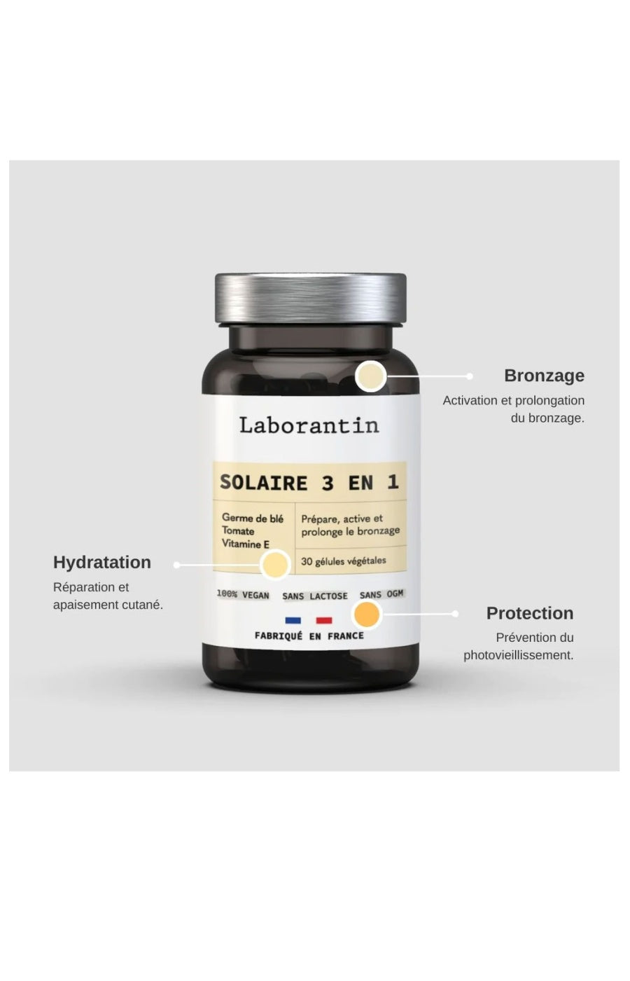 Compléments alimentaires - Solaire 3-en-1 - 2 mois