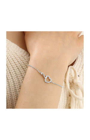Bracelet cœur - Argent 925/000 & zircons