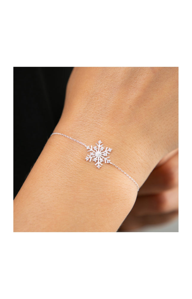 Bracelet flocon de neige - Argent 925/000 & zircons