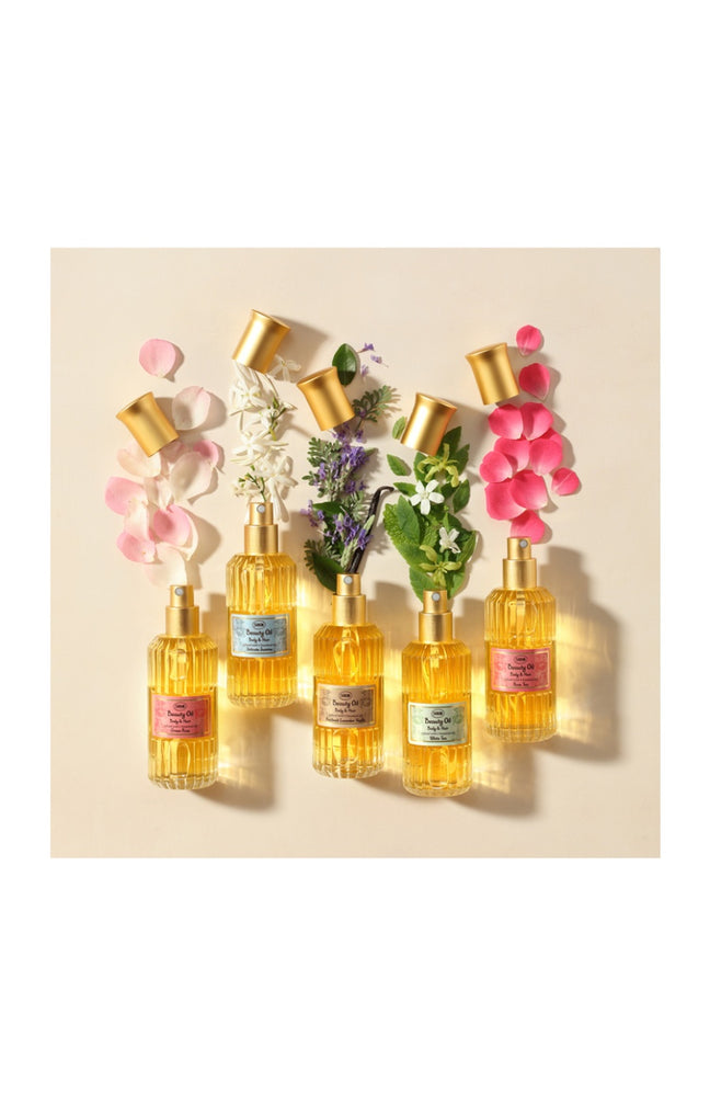 Huile nourrissante - Rose & citron vert - Corps & cheveux - 100 ml