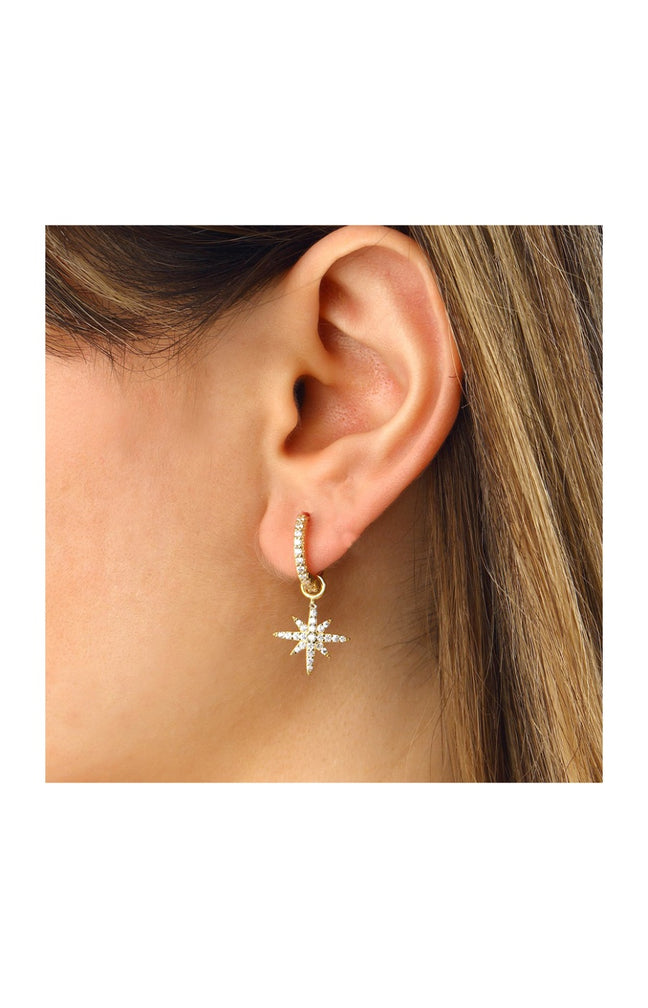 Boucles d'oreilles étoiles - Argent 925/000 plaqué or & zircons