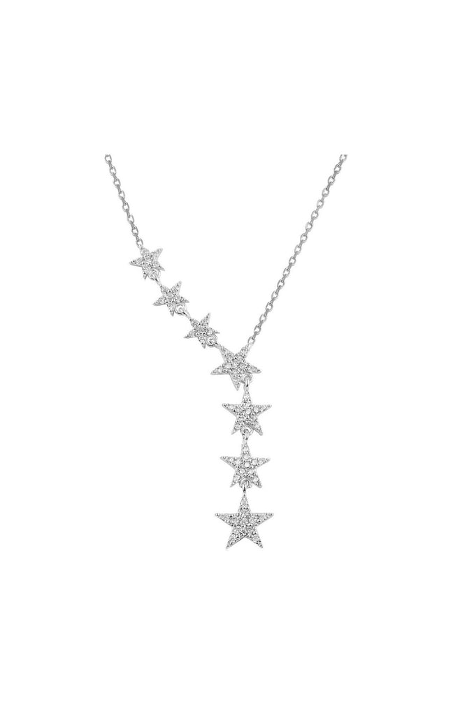 Collier étoiles - Argent 925/000 & zircons