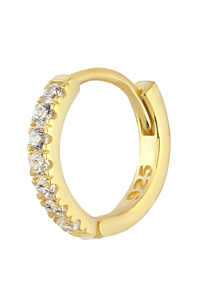 Une créole - Argent 925/000 plaqué or & zircons