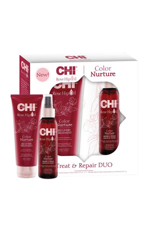 Coffret réparateur à l’huile de rose musquée - Cheveux colorés - 2 soins