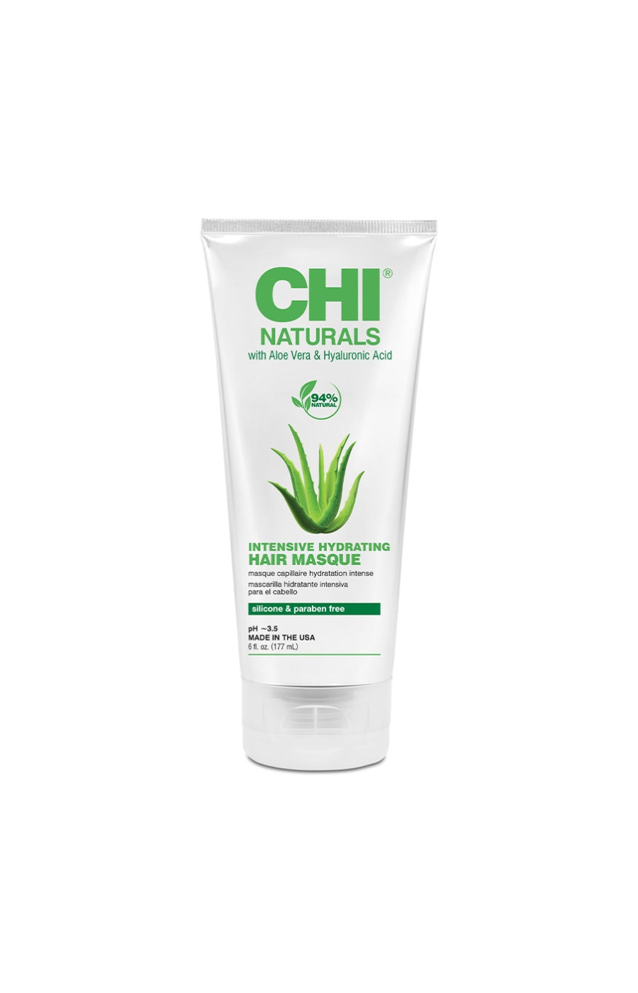 Masque hydratation intensive - Aloe vera & acide hyaluronique - Cheveux  secs et abîmés - 177 ml - Chi