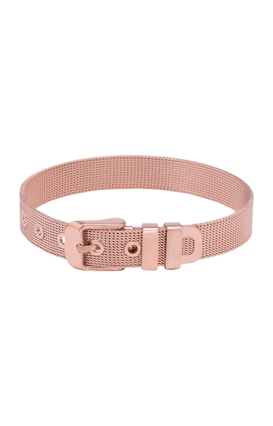 Bracelet coeurs - Acier inoxydable - Plaqué or rose