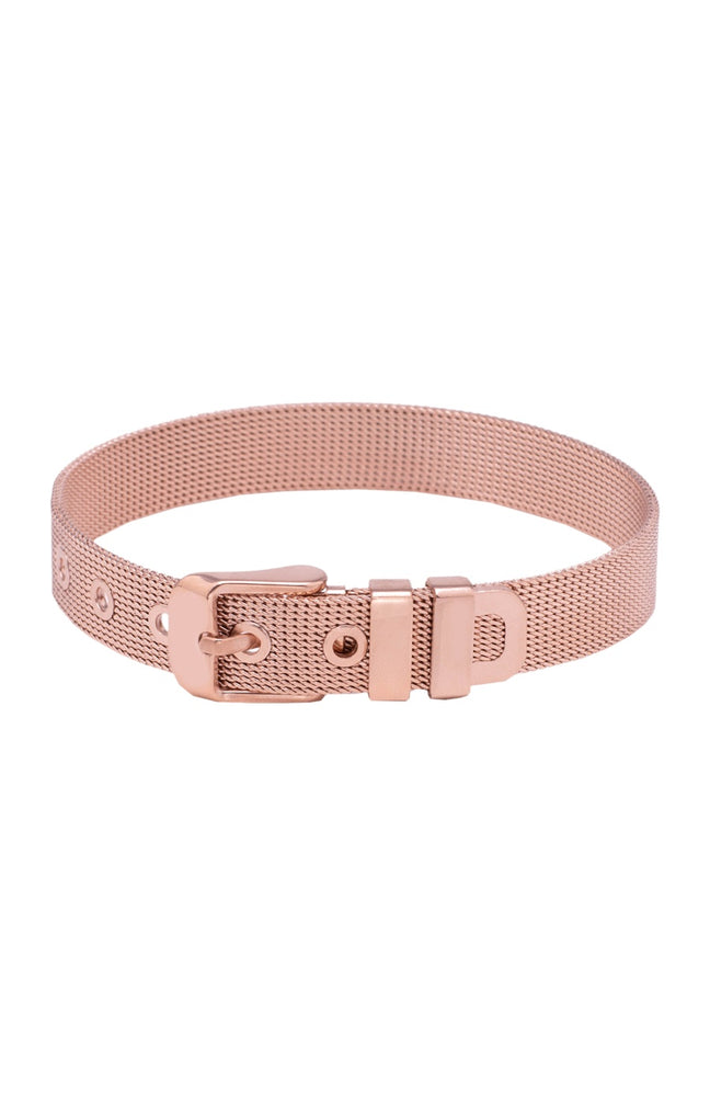 Bracelet coeurs - Acier inoxydable - Plaqué or rose