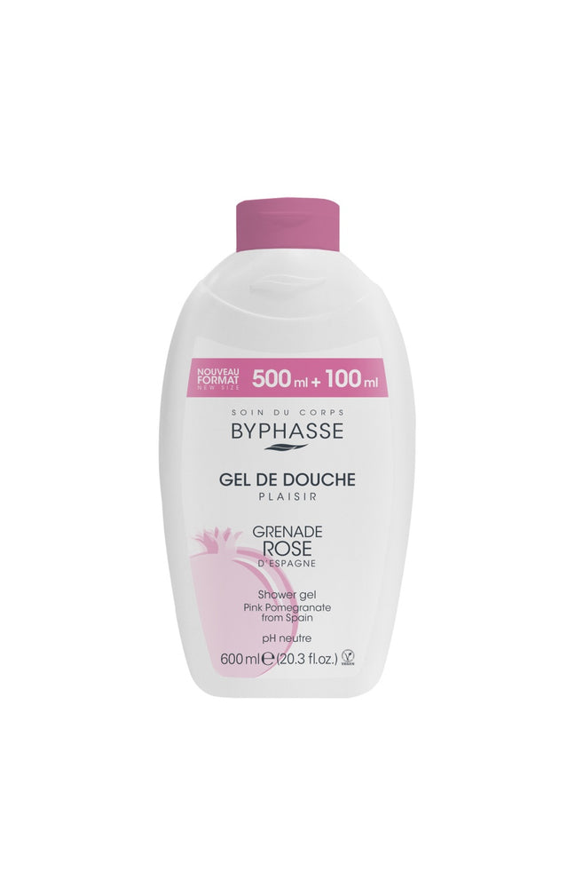 Gel douche - Grenade rose - Plaisir - 2 x 600 ml