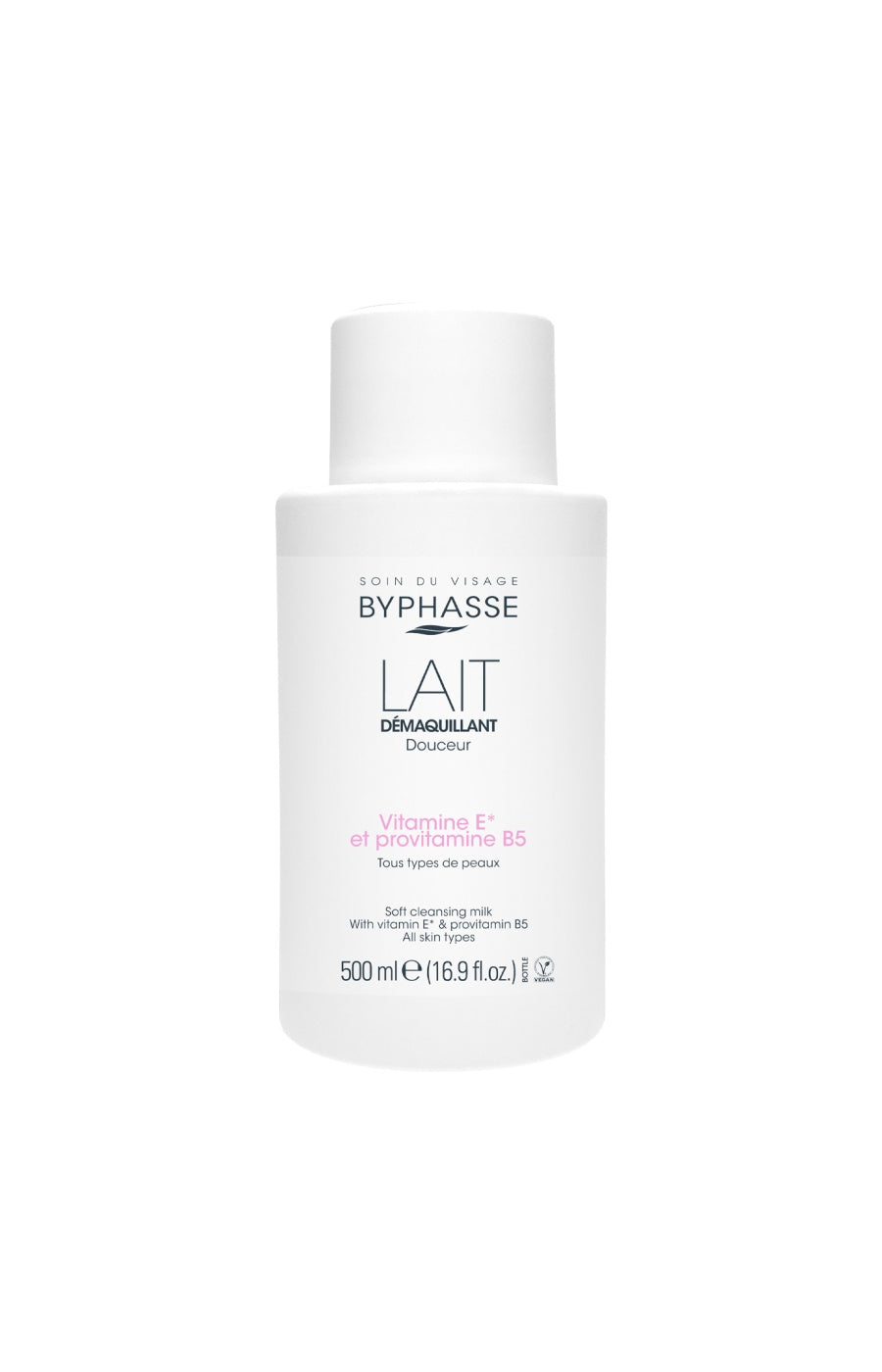 Lait démaquillant douceur - Vitamine E & provitamine B5 - Visage & yeux - 500 ml
