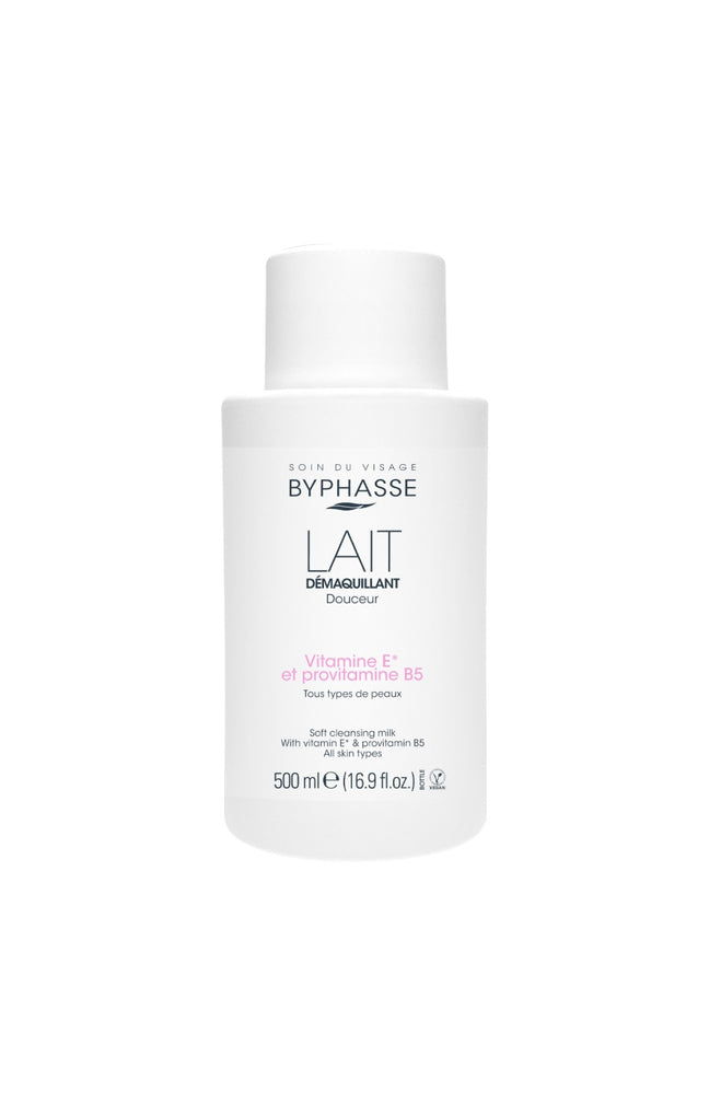 Lait démaquillant douceur - Vitamine E & provitamine B5 - Visage & yeux - 500 ml