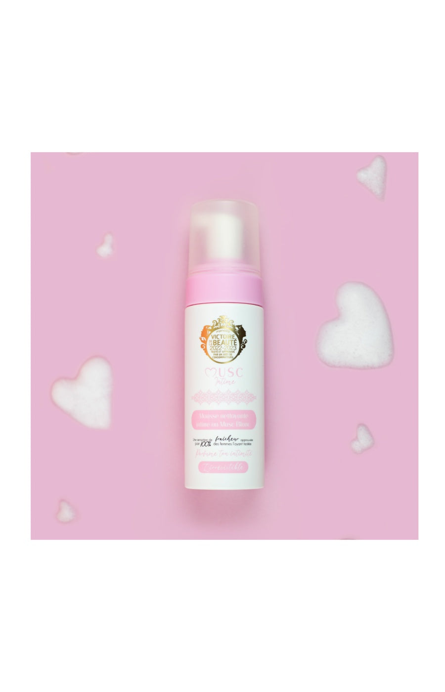 Mousse nettoyante intime - L'Irrésistible - Musc blanc - 150 ml