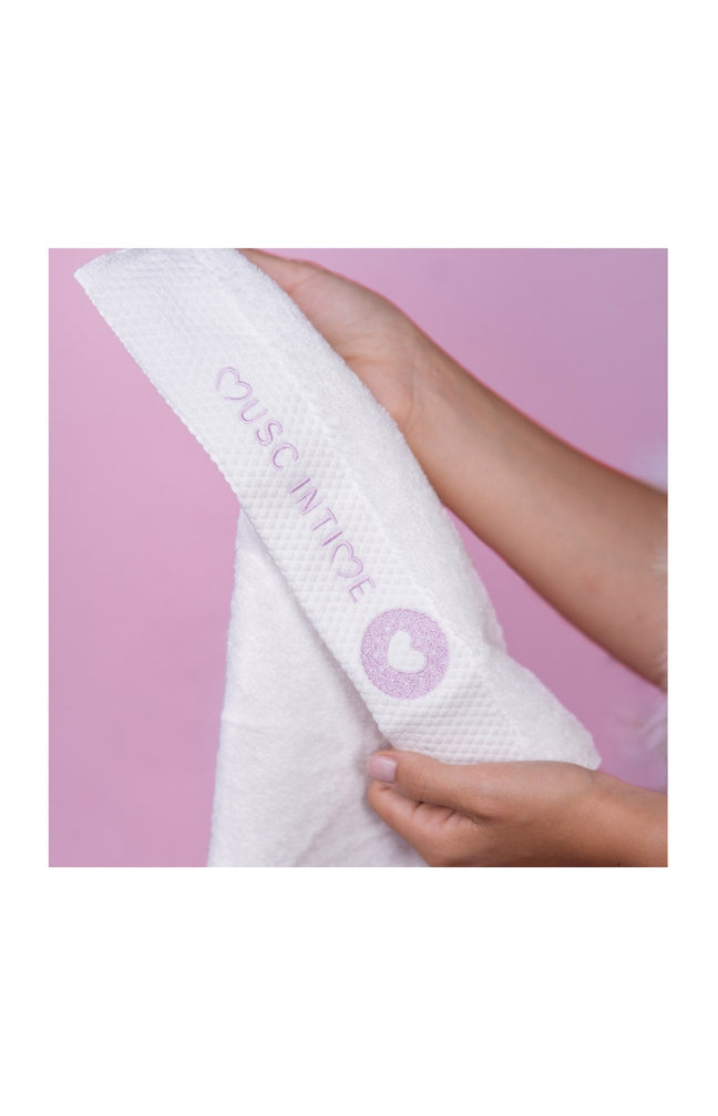 Coffret de serviettes intimes - Rose & blanc - 2 unités