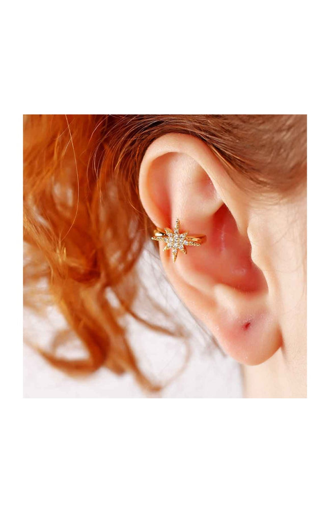 Earcuff étoile - Laiton plaqué or
