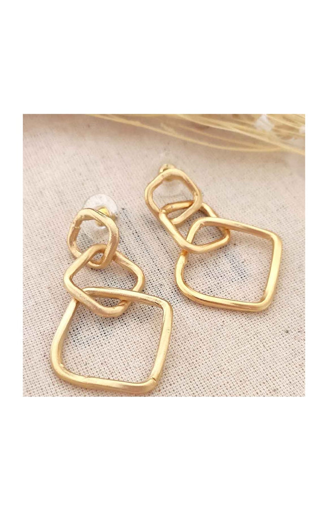 Boucles d'oreilles - Laiton plaqué or
