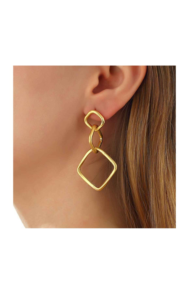 Boucles d'oreilles - Laiton plaqué or