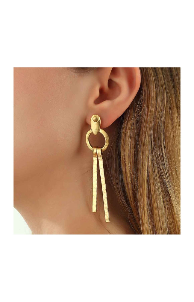 Boucles d'oreilles - Laiton plaqué or