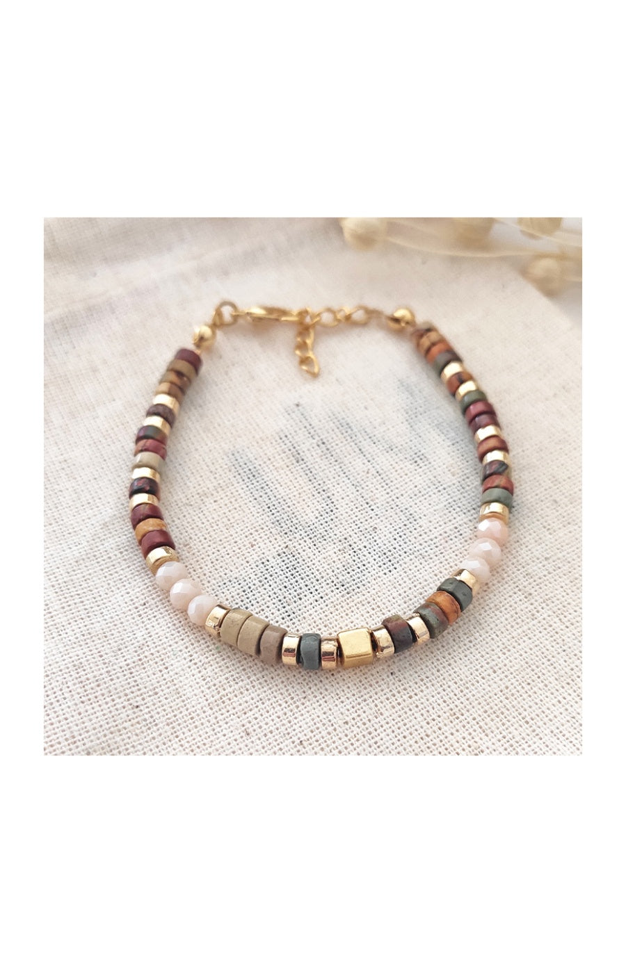 Bracelet de perles - Laiton plaqué or