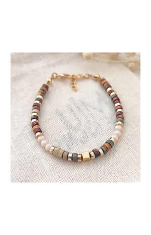 Bracelet de perles - Laiton plaqué or