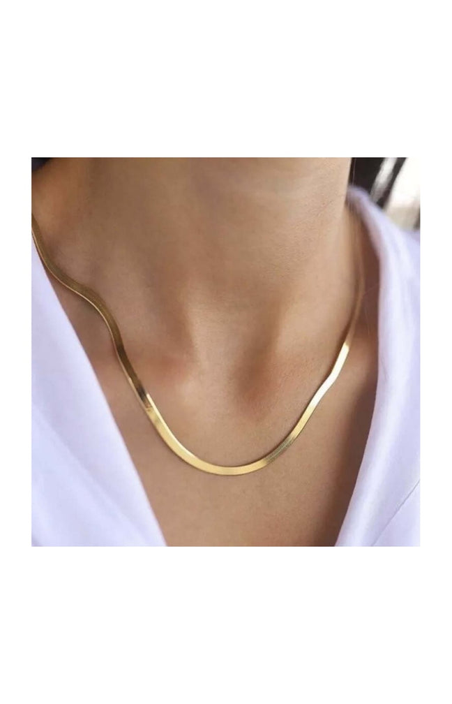 Collier fin en chaine italienne - Laiton plaqué or