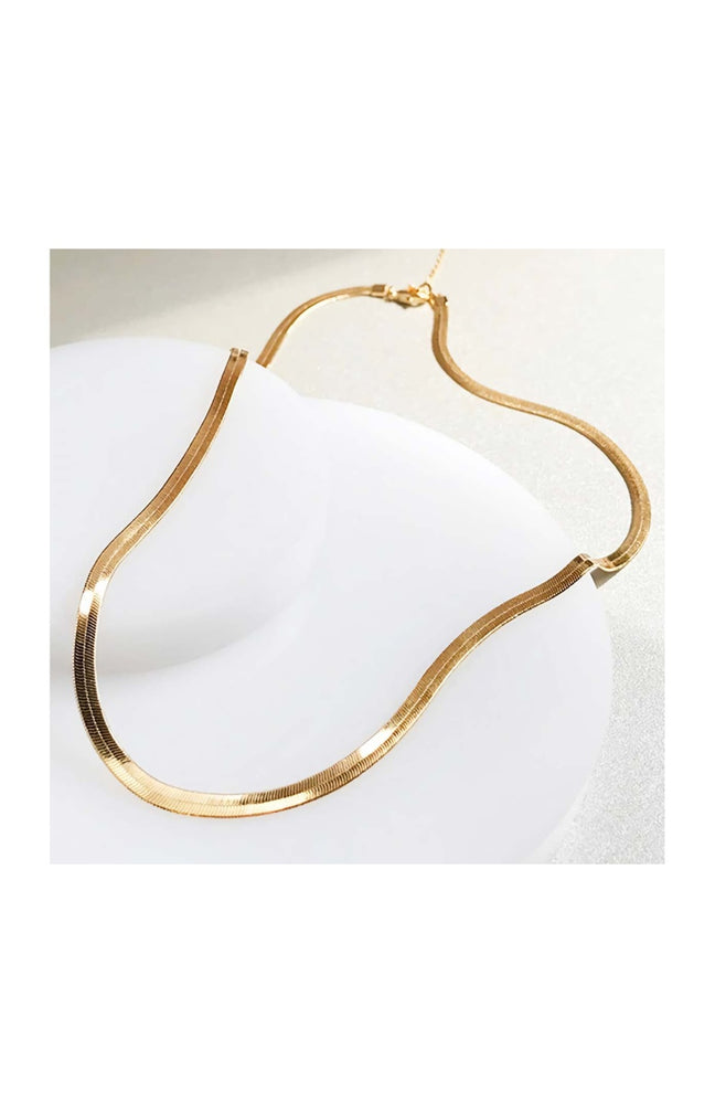 Collier fin en chaine italienne - Laiton plaqué or