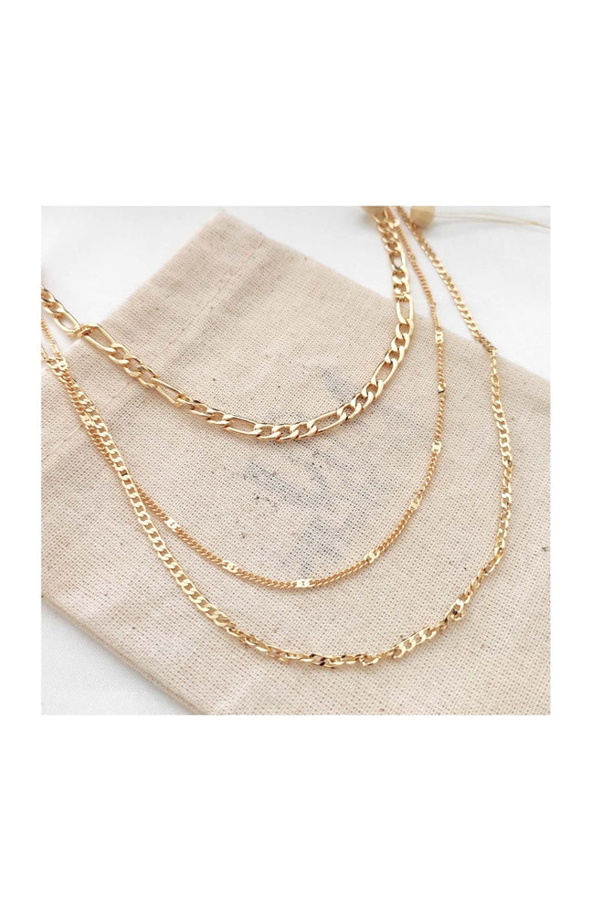 Collier triple - Laiton plaqué or