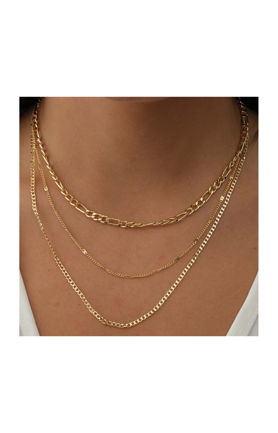 Collier triple - Laiton plaqué or