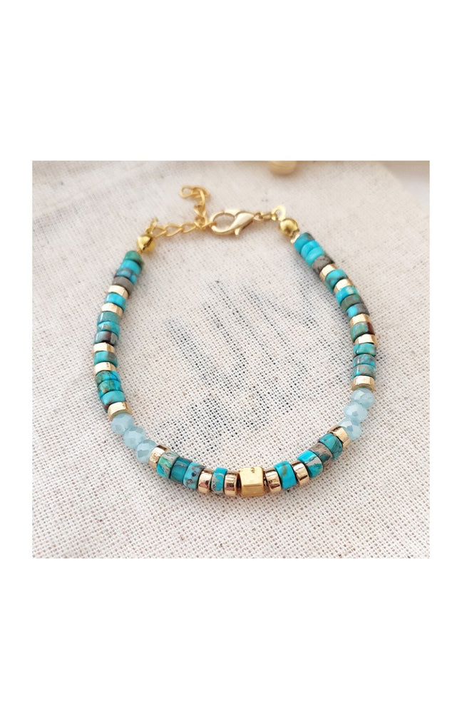 Bracelet de perles - Laiton plaqué or